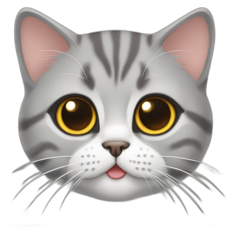 cute tabby British shorthair cat emoji