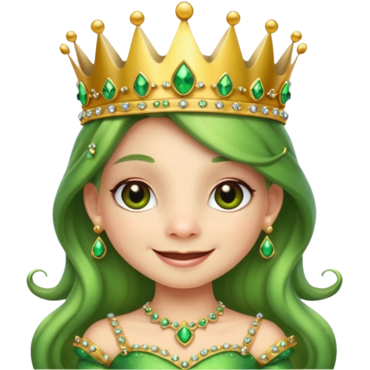 cute frog princess sat on a throne emoji