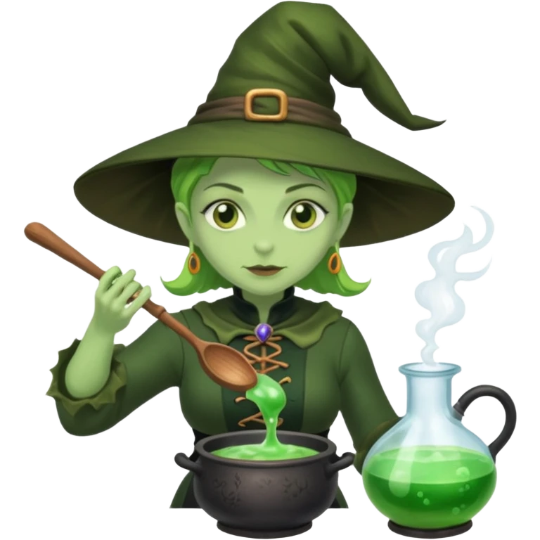 green witch cooking potion emoji