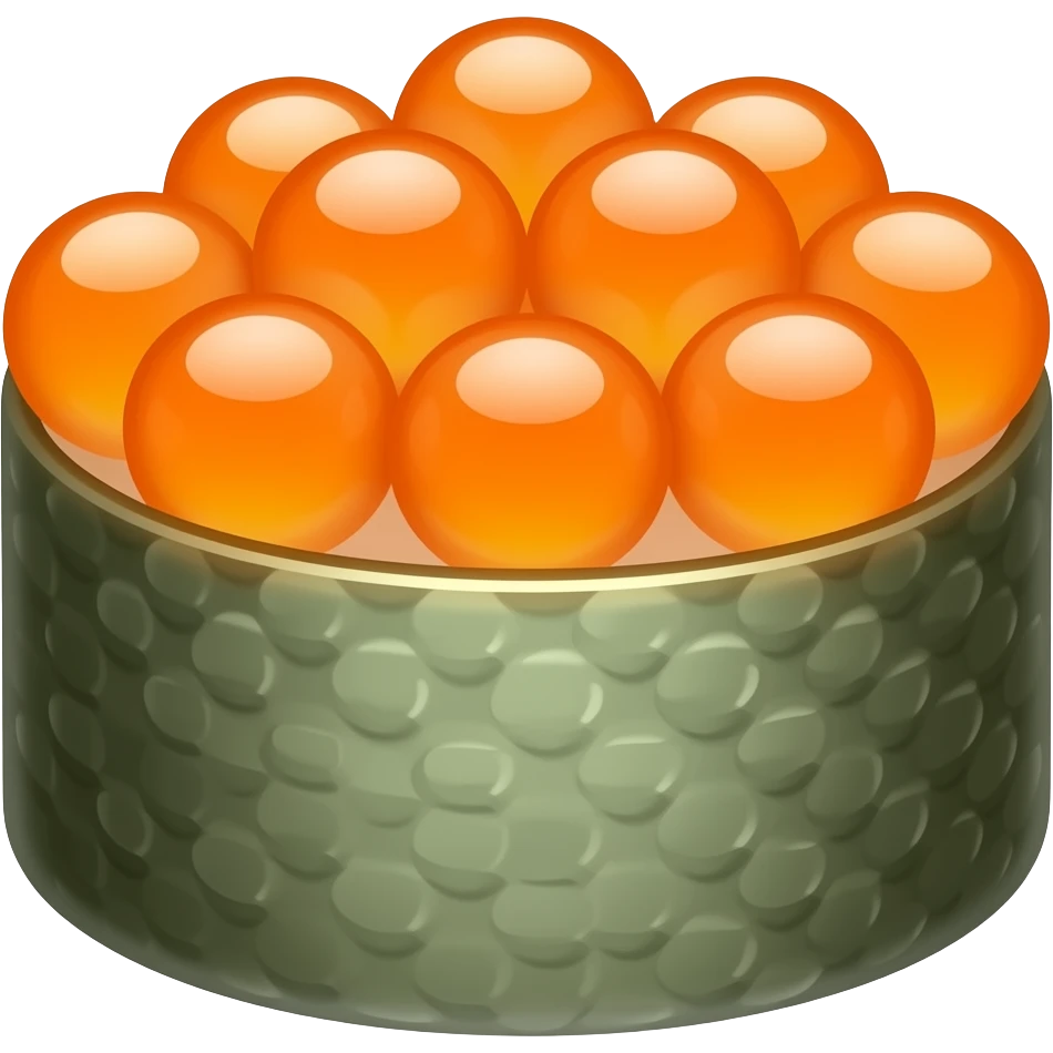 caviar on sushi emoji