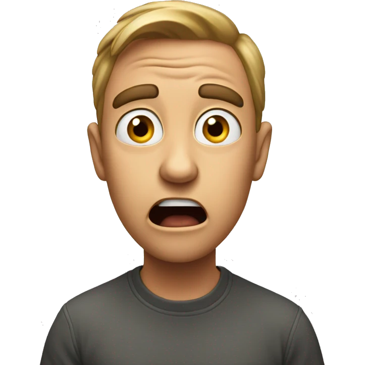 Shocked about the news emoji