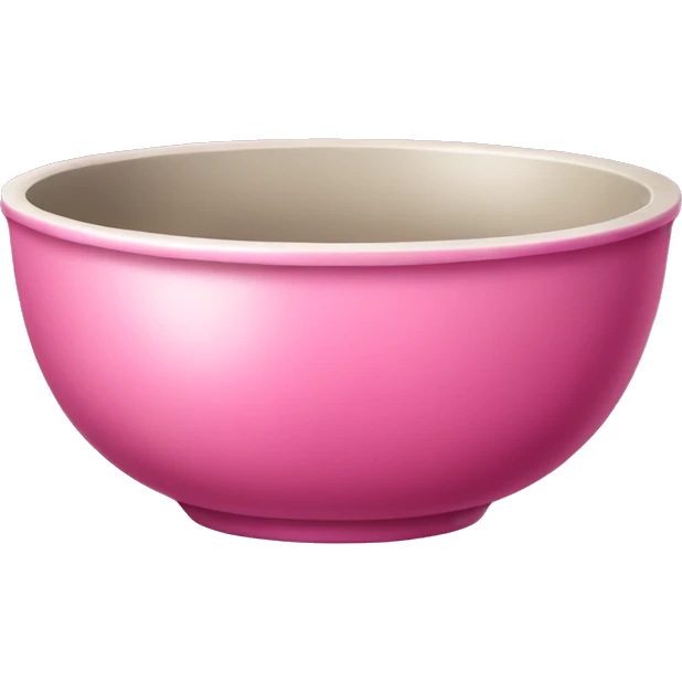 Pink realistic bowl  emoji