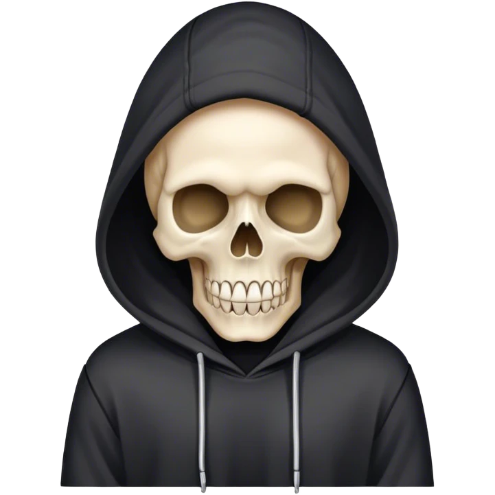 skull in hoodie ￼ emoji