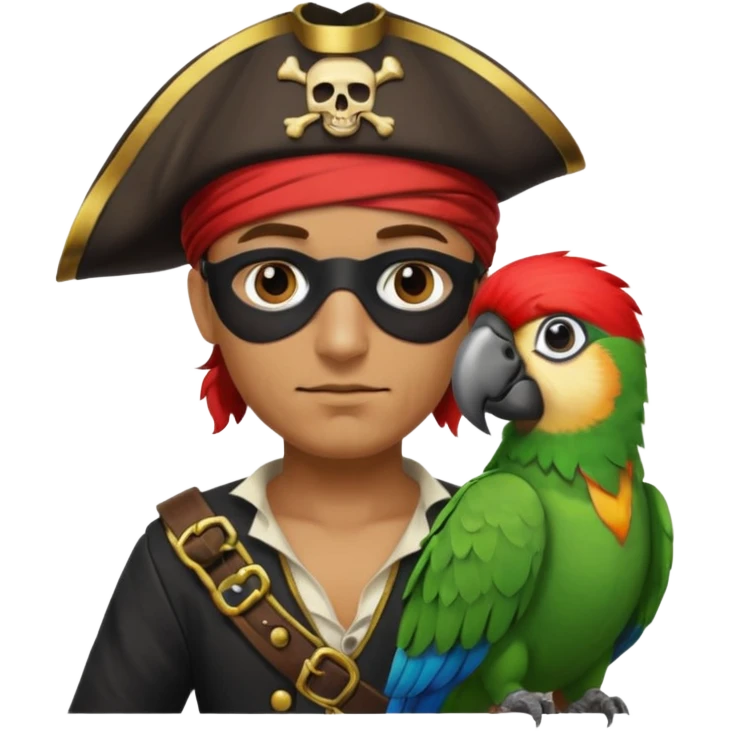 pirate and parrot emoji