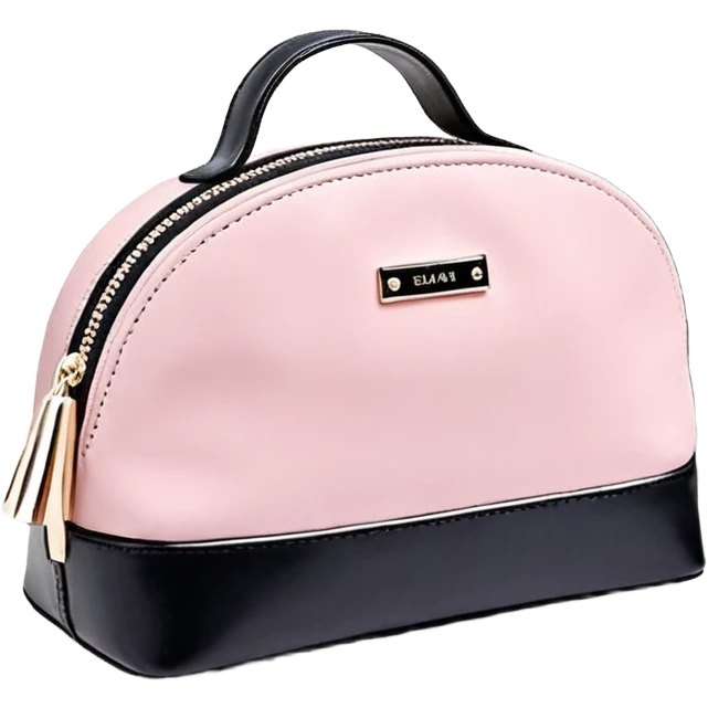 Розовая косметичка в виде скелета, вокруг чёрные искры  emoji