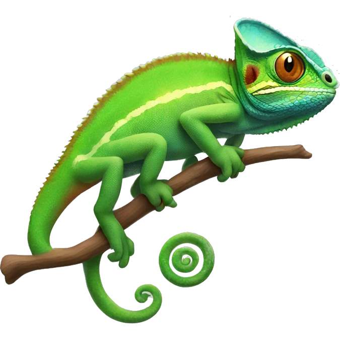 Graduated chameleon elegant emoji