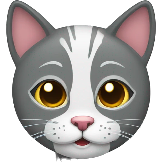 a cartoon cat flat design emoji