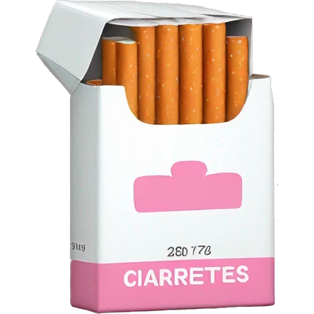 baby pink pack of cigarettes wrapped in a white bow  emoji