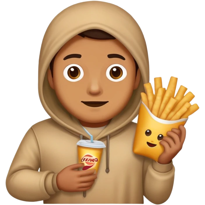 man dressed as a snack emoji