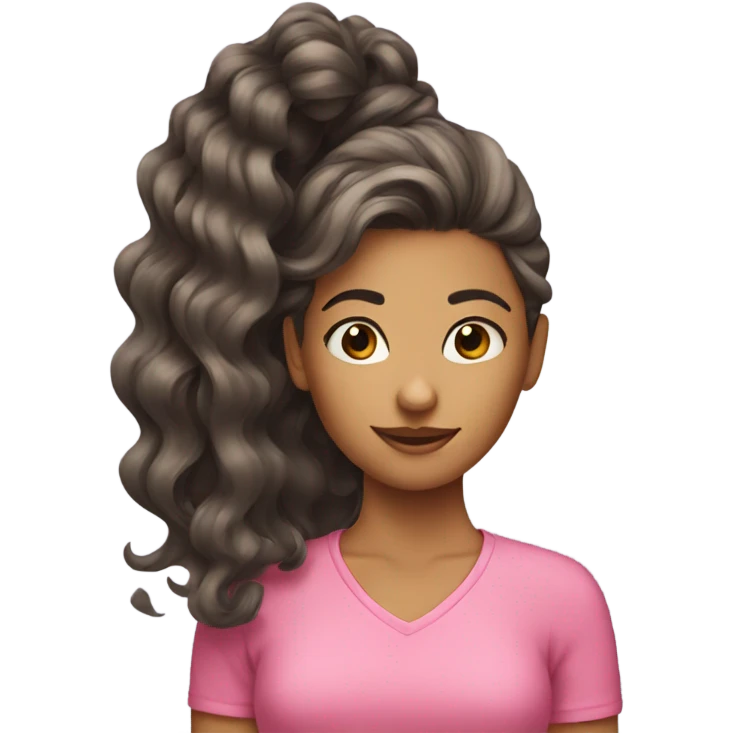 Girl doing hair emoji