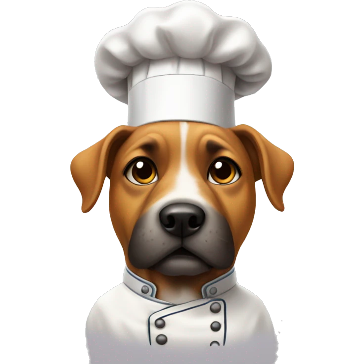 dog in a chef's outfit emoji