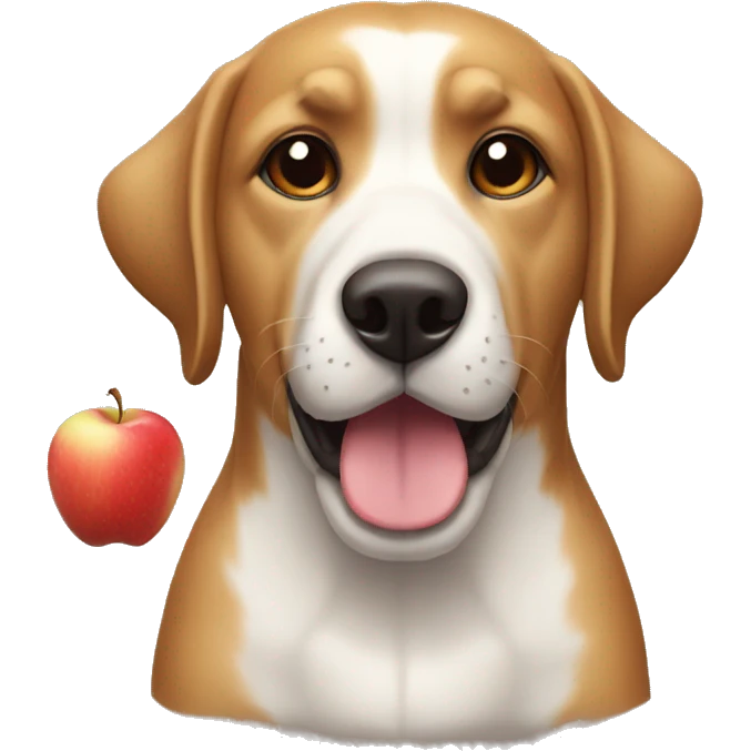 Perro y manzana  emoji