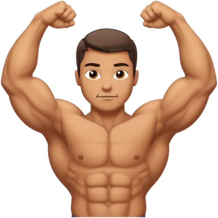 men who is flexing his triceps emoji