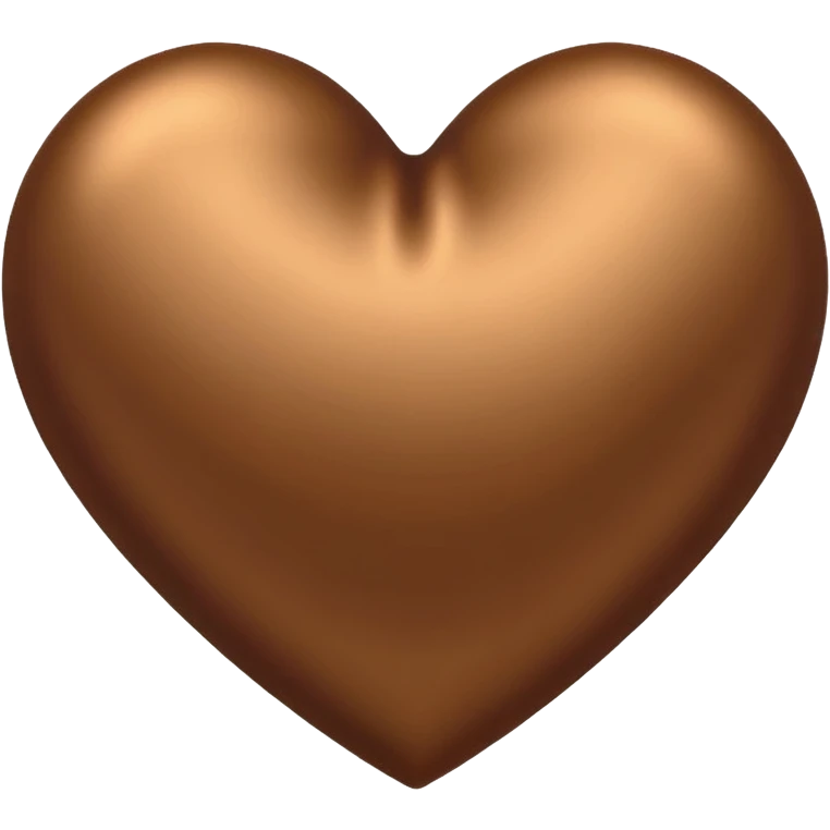 Brown satin heart emoji