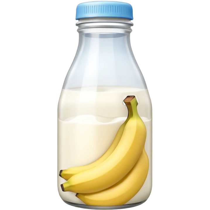 baby Milk bottle with banana tag emoji