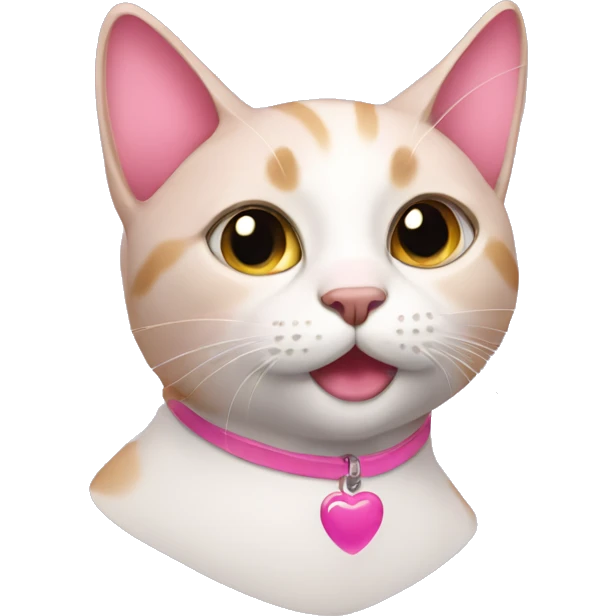 Cat and pink  emoji