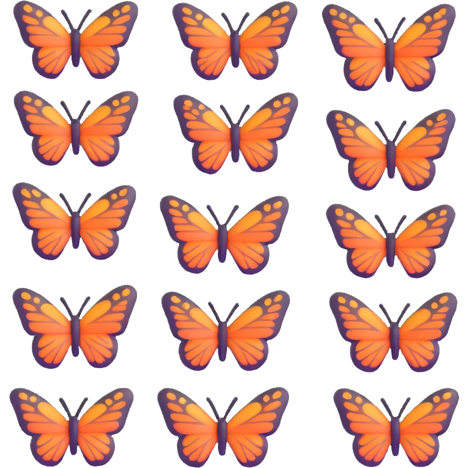 cute tiny butterfly wing emoji