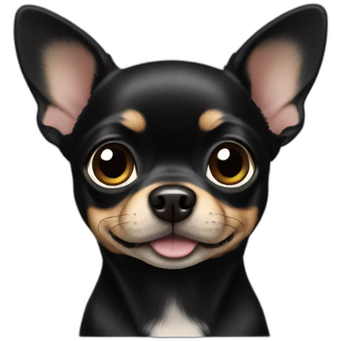 all black chihuahua emoji