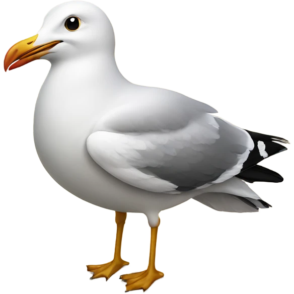 a seagull celebrating new year emoji