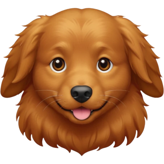 Dark red golden retriever  emoji