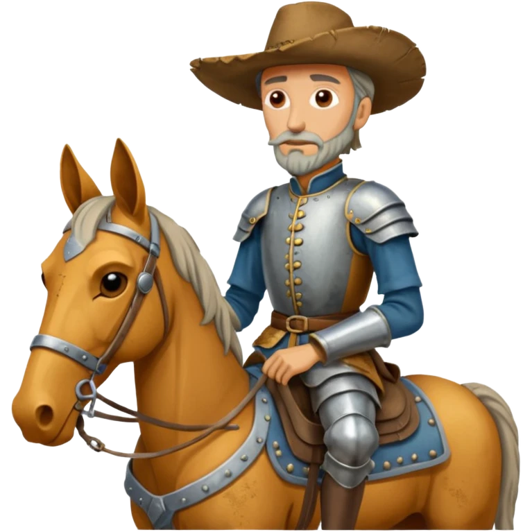 Don Quixote on his horse Rocinante emoji