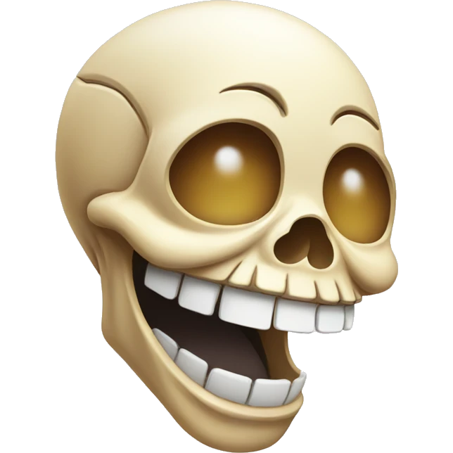 Skull laughing crying emoji