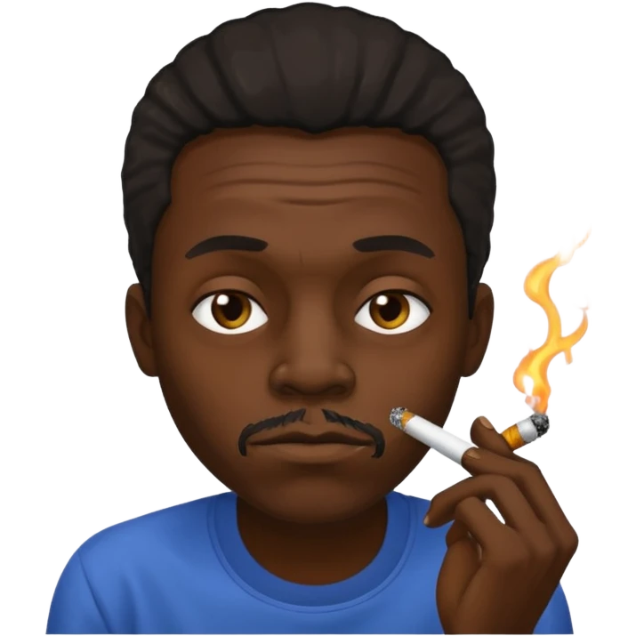 black man doing crack emoji
