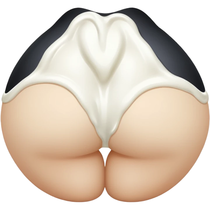 Butt white cream on it emoji