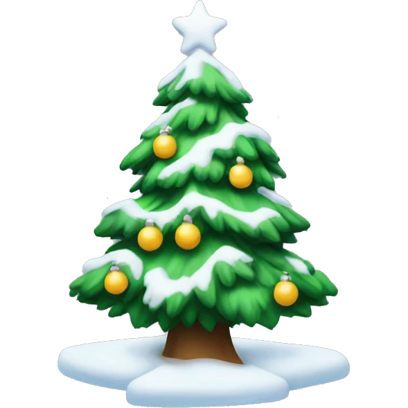 christmas tree with snow  emoji
