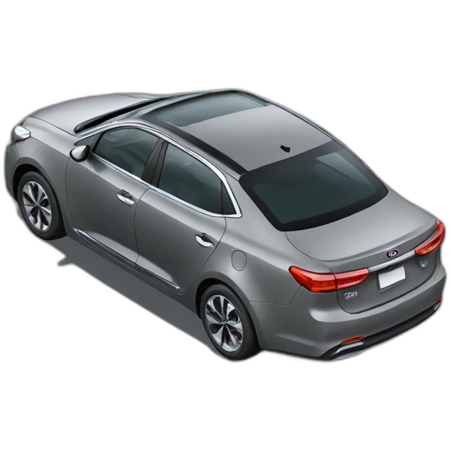 cartoon grey kia k7 car isometry emoji