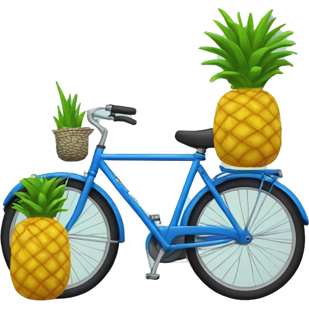 Bike travel pineapple emoji