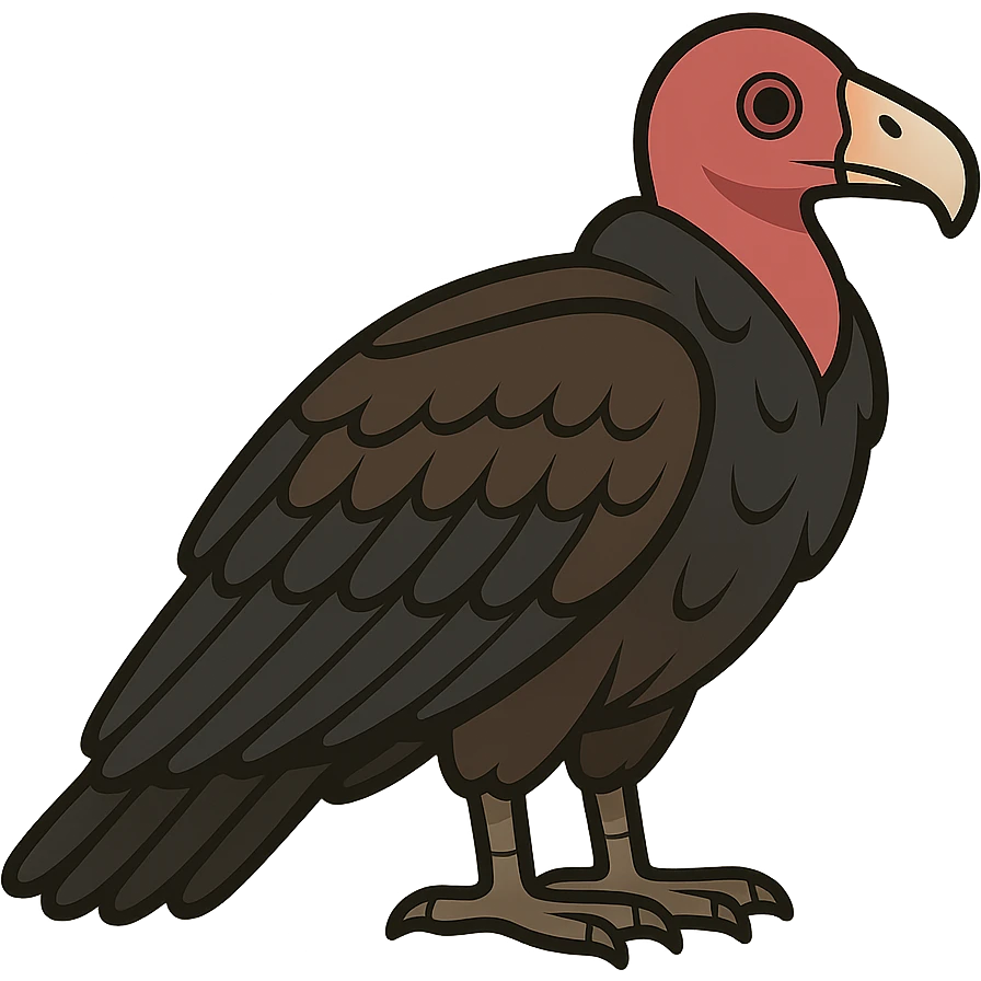 flat toon style turkey vulture emoji