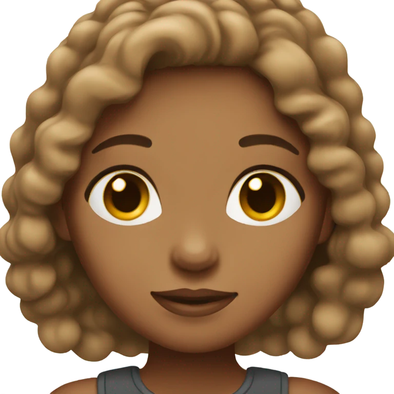 Light brown skin girl with light brown hair emoji