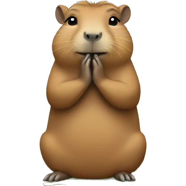 Capybara praying emoji