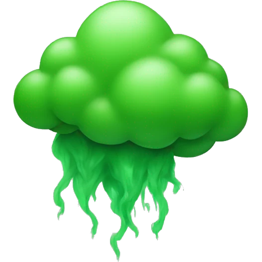 skunll into a green cloud emoji