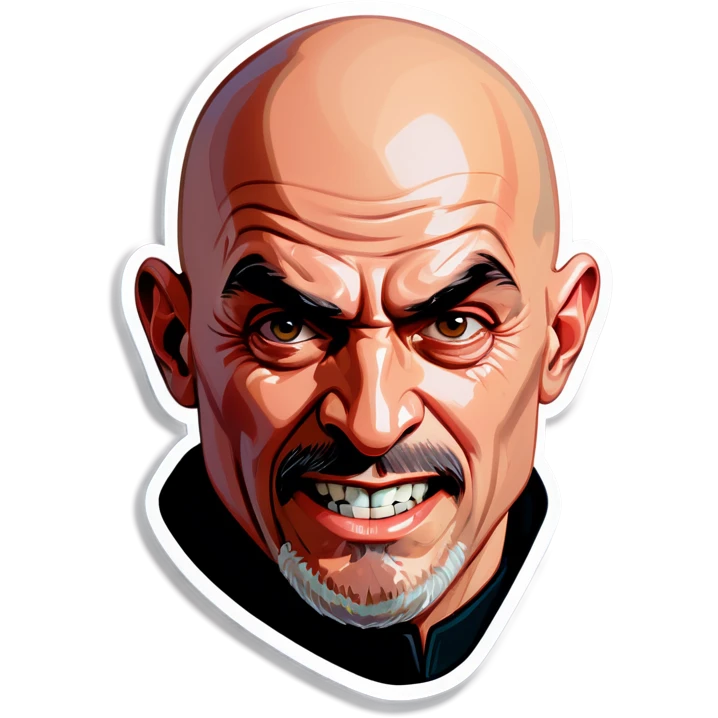 Bald man with a mohack emoji