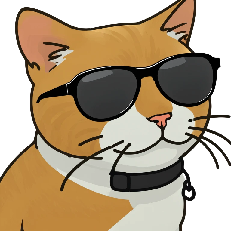 Cat with sunglasses emoji
