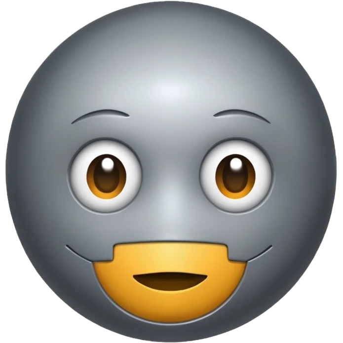 A  gray big shpere head with cylindrical  body  emoji