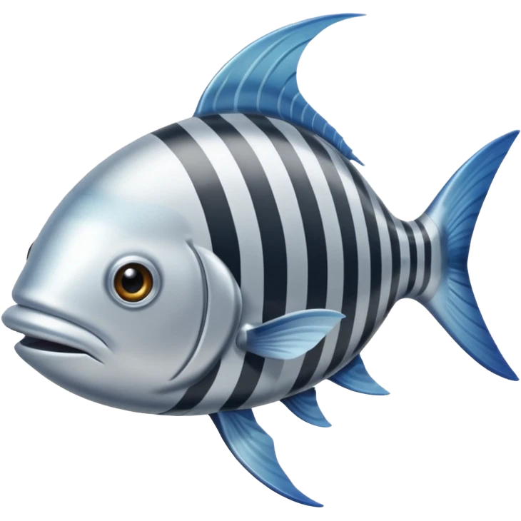 An airplane pilot fish. emoji