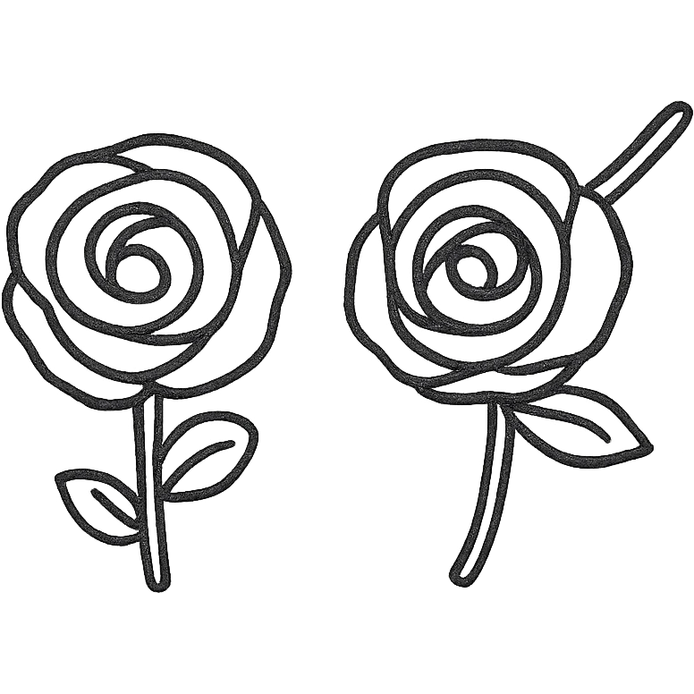 goth earrings, black rose studs, subtle and romantic gothic emoji