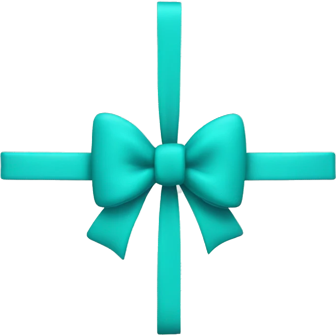 Turquoise bow emoji