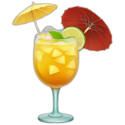 a drink with little paper umbrella inside emoji
