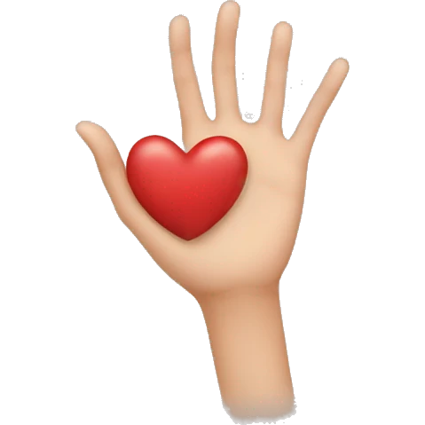 Hand heart emoji