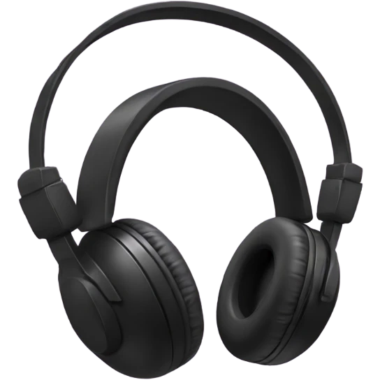 black headphones with black bows emoji