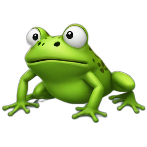 Exploding frog emoji