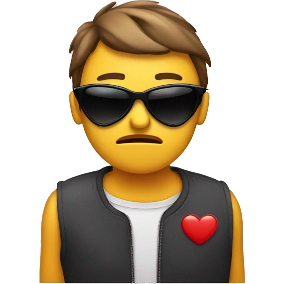 emoji frowning face with heart shaped sunglasses emoji