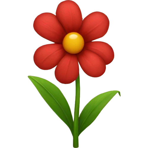 Red fower emoji