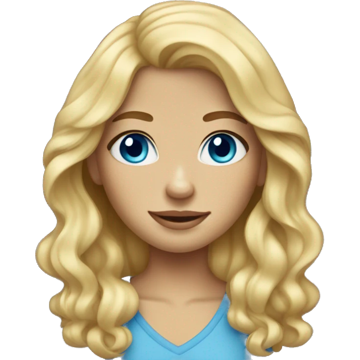 a blonde-haired girl with blue eyes and freckles emoji