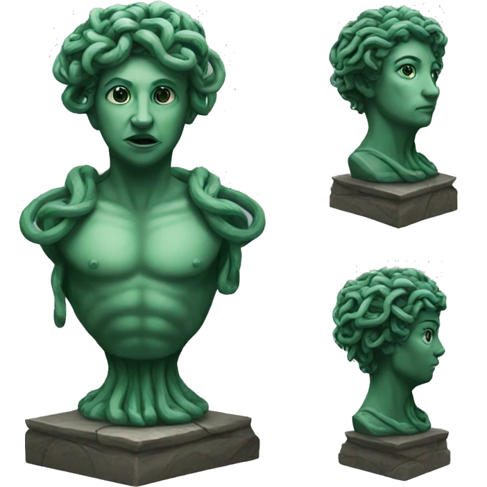 medusa as a statue emoji
