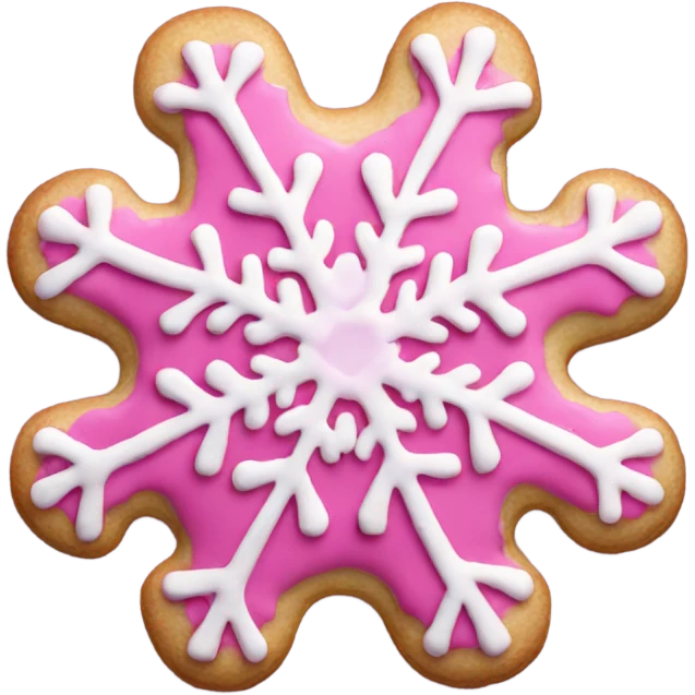 pink snowflake cookie  emoji